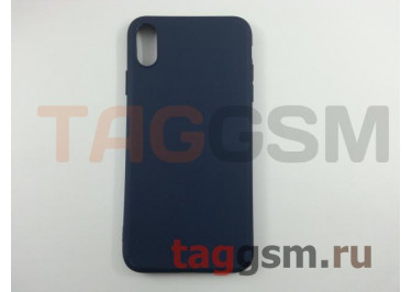 Задняя накладка для iPhone XS Max (силикон, матовая, синяя (Soft Matte)) NEYPO