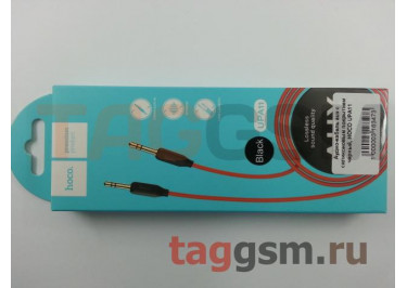 Аудио-кабель aux с силиконовым покрытием черный, 1м HOCO UPA11
