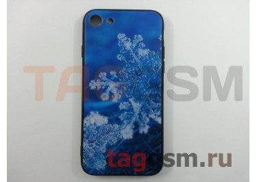 Задняя накладка для iPhone 7 / 8 (4.7") (пластик с силиконовой окантовкой, "Снежинка") техпак