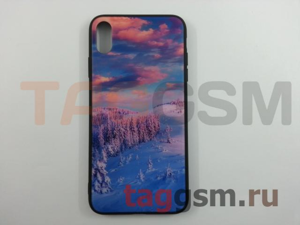 Задняя накладка для iPhone XS Max (пластик с силиконовой окантовкой,