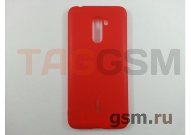 Задняя накладка для Xiaomi Pocophone F1 (силикон, матовая, красная) Cherry