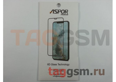 Пленка / стекло на дисплей для iPhone XS Max / 11 Pro Max (Gorilla Glass) 6D (черный), ASPOR