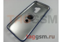 Задняя накладка для Samsung G965FD Galaxy S9 Plus (силикон, матовая, с магнитным держателем под палец, синяя (Ring))