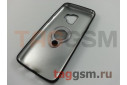 Задняя накладка для Samsung G960FD Galaxy S9 (силикон, матовая, с магнитным держателем под палец, черная (Ring))