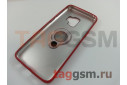 Задняя накладка для Samsung G960FD Galaxy S9 (силикон, матовая, с магнитным держателем под палец, красная (Ring))