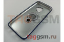 Задняя накладка для Samsung G960FD Galaxy S9 (силикон, матовая, с магнитным держателем под палец, синяя (Ring))