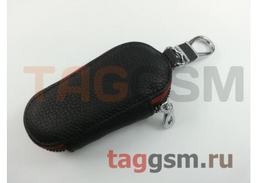 Чехол для автомобильных ключей Mazda (кожа) (черный) тип 2