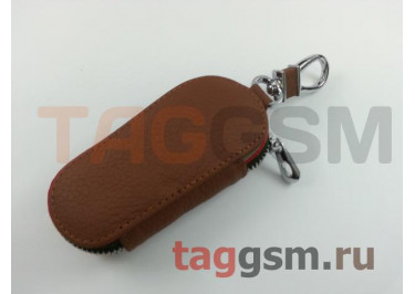 Чехол для автомобильных ключей Toyota (кожа) (коричневый) тип 1