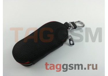 Чехол для автомобильных ключей Skoda (кожа) (черный) тип 2