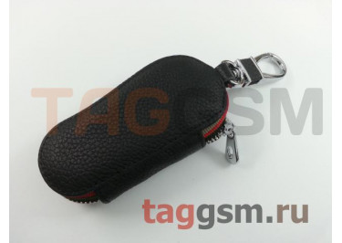 Чехол для автомобильных ключей Mitsubishi (кожа) (черный) тип 2