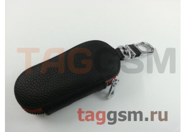 Чехол для автомобильных ключей Renault (кожа) (черный) тип 2