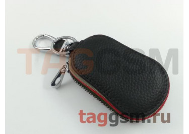Чехол для автомобильных ключей Renault (кожа) (черный) тип 3