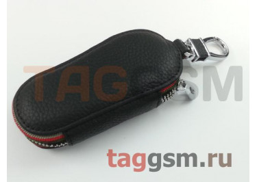 Чехол для автомобильных ключей Porsche (кожа) (черный) тип 2