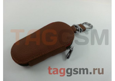 Чехол для автомобильных ключей Volkswagen (кожа) (коричневый) тип 1