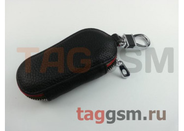 Чехол для автомобильных ключей Audi (кожа) (черный) тип 2