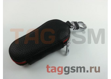 Чехол для автомобильных ключей Volkswagen (кожа) (черный) тип 2