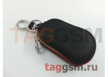 Чехол для автомобильных ключей Mercedes (кожа) (черный) тип 3