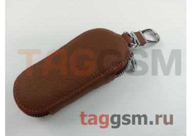 Чехол для автомобильных ключей BMW (кожа) (коричневый) тип 1