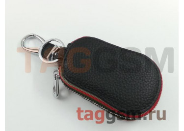 Чехол для автомобильных ключей Porsche (кожа) (черный) тип 3