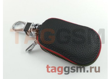Чехол для автомобильных ключей Jaguar (кожа) (черный) тип 3