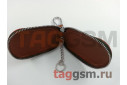 Чехол для автомобильных ключей Infiniti (кожа) (коричневый) тип 2