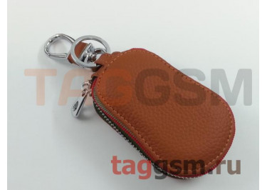 Чехол для автомобильных ключей Volkswagen (кожа) (коричневый) тип 2