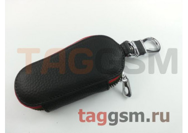 Чехол для автомобильных ключей Nissan (кожа) (черный) тип 2