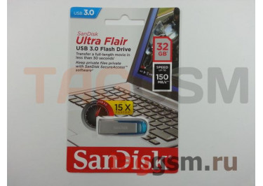 Флеш-накопитель 32Gb SanDisk USB 3.0 Ultra Flair CZ73 Blue