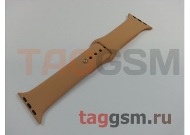 Ремешок для Apple Watch 42mm / 44mm / 45mm / 49mm (силикон, золотой), размер M / L