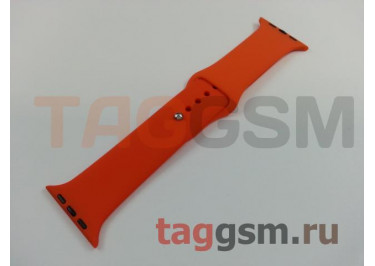 Ремешок для Apple Watch 42mm / 44mm / 45mm / 49mm (силикон, оранжевый), размер M / L