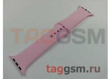 Ремешок для Apple Watch 42mm / 44mm / 45mm / 49mm (силикон, розовый), размер M / L