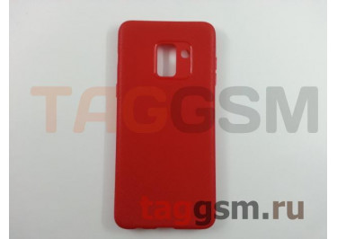 Задняя накладка для Samsung A8 / A530 Galaxy A8 (2018) (силикон, матовая, красная (Pixel)) Faison