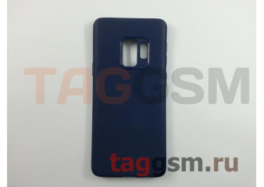 Задняя накладка для Samsung G960FD Galaxy S9 (силикон, матовая, синяя (Pixel)) Faison