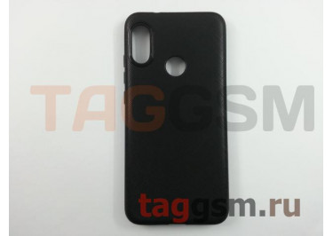 Задняя накладка для Xiaomi Mi A2 Lite / Redmi 6 Pro (силикон, матовая, черная (Pixel)) Faison