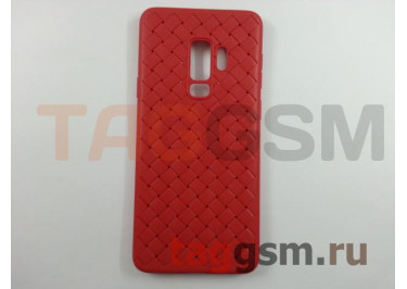 Задняя накладка для Samsung G965FD Galaxy S9 Plus (плетение, красная (Weaving Case)) Baseus