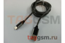USB для iPhone 7 / iPhone 6 / iPhone 5 / iPad4 / iPad Mini / iPod Nano, (A156) ASPOR (1,2м) (черный / серебро)