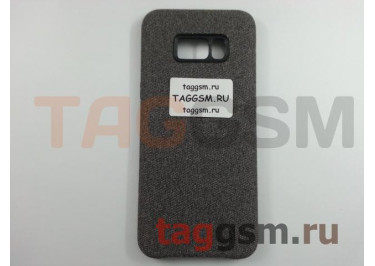 Задняя накладка для Samsung G955 Galaxy S8 Plus Hiha Canvas Pattern (темно-серая)