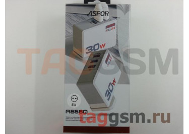 Сетевое зарядное устройство 2 выхода USB 2400mA + 1 выход USB 3.0 быстрая зарядка (A858Q) ASPOR