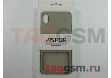 Задняя накладка для iPhone XS Max (серия SIMPLE, ультратонкая, серая) ASPOR
