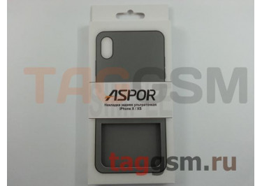 Задняя накладка для iPhone X / XS (серия SIMPLE, ультратонкая, черная) ASPOR