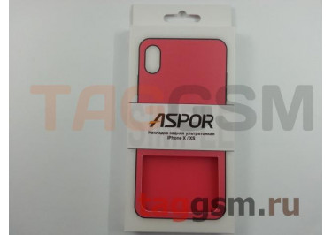 Задняя накладка для iPhone X / XS (серия SIMPLE, ультратонкая, красная) ASPOR