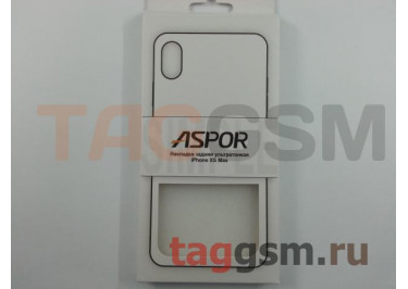 Задняя накладка для iPhone XS Max (серия SIMPLE, ультратонкая, белая) ASPOR