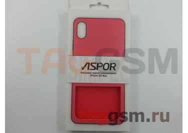 Задняя накладка для iPhone XS Max (серия SIMPLE, ультратонкая, красная) ASPOR