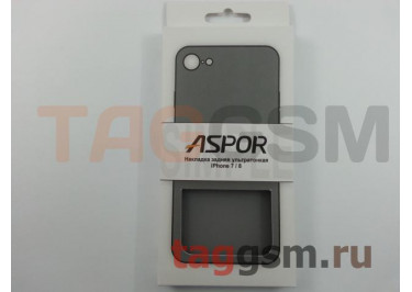 Задняя накладка для iPhone 7 / 8 (4.7") (серия SIMPLE, ультратонкая, черная) ASPOR