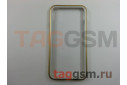 Задняя накладка для iPhone XS Max (магнитная рамка, стекло, золотая)