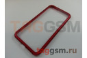 Задняя накладка для iPhone 7 Plus / 8 Plus (5.5") (магнитная рамка, стекло, красная)