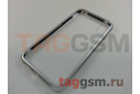 Задняя накладка для iPhone X / XS (магнитная рамка, стекло, серебро)