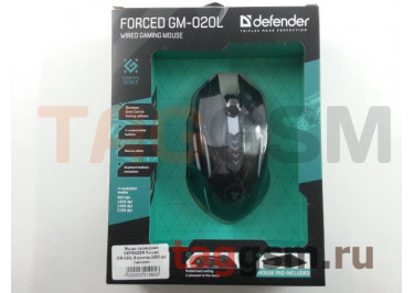 Мышь проводная DEFENDER Forced, GM-020L 6 кнопок,3200 dpi (черная)