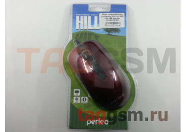 Мышь проводная Perfeo оптическая, HILL 6 кн, 2400 DPI, USB, красная (PF-363-OP-RD)