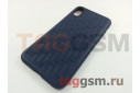 Задняя накладка для iPhone X / XS (силикон, матовая, плетенка, синяя (Tracery)) HOCO